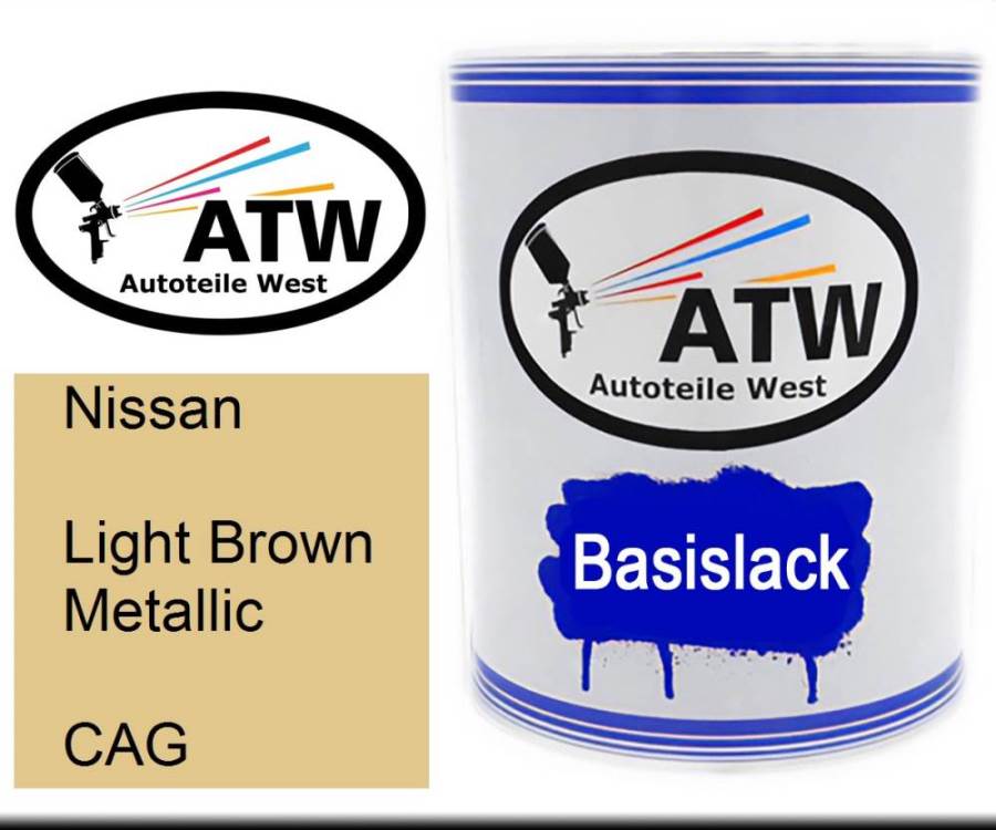 Nissan, Light Brown Metallic, CAG: 1L Lackdose, von ATW Autoteile West.